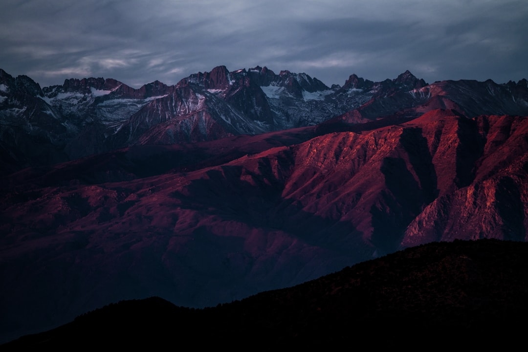 Aerial photo of brown mountains